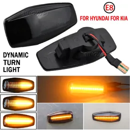 Dla Hyundai i10 trajet sonata elantra getz xg tucson teracan coupe matryca dla Kia 2003 Para Dynamic Blinker LED Marker Light