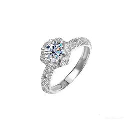 anello d'amore da uomo anelli di design per le donne argento sterling 925 1CT vvs anello di diamanti moissanite passaggio tester anelli di fidanzamento gioielli firmati anello in oro per unghie regalo ragazza