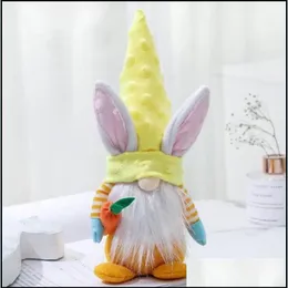 Fyllda plyschdjur påskaren Bunny Gnome Party Plush Scandinavian Decorations Nordic Dwarf Figurer Tabell NoSes Doll Ornaments Gif DHWQJ