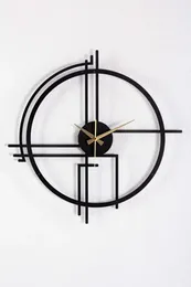 Wanduhren Gowpenart Querencia Metall Schwarz Gold Und Silber Uhr 1,5 Mm Dicke 50x50 cm Design Moderne Mit Kompass