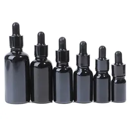 Essential Oil Glass Dropper Bottles Empty Black Cap Refillable Bottles Effective and Strong Eye Droppers Wdlbb