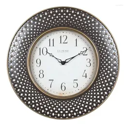 Relógios de parede Crosse Relógio 16 polegadas Antiqued Marrom Malha Quartz Analógico BBB86507 Adornos Para Sala Elegantes Calendário Digital Alar