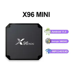 X96 Mini Android 11 Ny version Smart TV BOX X96mini Amlogic S905W2 Quad Core-stöd 2.4G 5.0 WIFI Media Player Set-Top Box