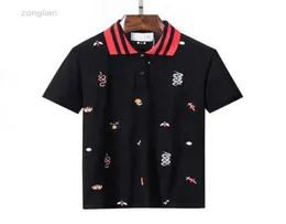 2022 designer stripe polo shirt t shirts snake polos bee floral embroidery mens high street fashion horse polo tshirt ggity size m3272610