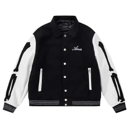 Jaquetas masculinas moda marca carta bordado jaqueta streetwear mistura de lã quente homens mulheres beisebol clube social outfit blusão 231127