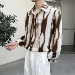 Men's Casual Shirts Fashion With The Korean Version Of Fashionable Brand Senior Sense Plankton Handsome All Flower Shirt