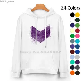 Herren Hoodies Sweatshirts Lila Pfeil Aquarell Splatter Kapuzenpullover aus reiner Baumwolle 24 Clint Barton Kate Bishop 100 % Baumwolle mit KapuzeL231122