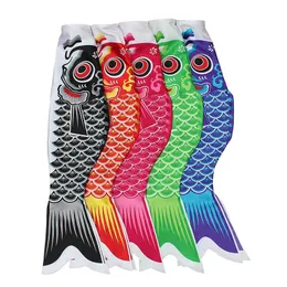 Аксессуары для воздушного змея 405570100 см, японский ветроуказатель с карпом, стример, рыбный флаг, мультяшный красочный ветровой носок, подарок коинобори 230426