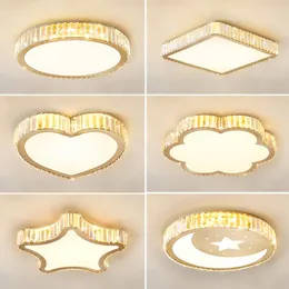 天井照明ベッドルームのためのモダンなクリスタルLEDランプ屋根屋内の家の装飾フラッシュマウントブライトシャンデリア照明器具2023