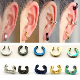 Rücken Ohrringe Mode Punk Gefälschte Piercing Clip Für Frauen Mädchen Ohr Manschette Party Stahl Ohrring Weibliche Clips Schmuck Männer 2023