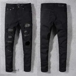 Amirs Mens Womens Designers Jeans Distressed Ripped Biker Slim Straight Denim for Men S Print Army Fashion Mans Skinny Pants 8917