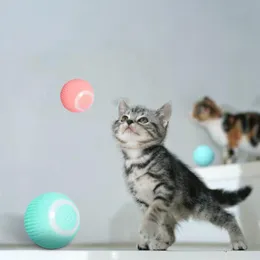 Toys Electric Cat Ball Toys Automatyczne toczenia Smart Cat Toys Interactive for Cats Training Self -Infiling Kitten Toys do gry w pomieszczenia