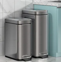 2022 Joybos ступенька из нержавеющей стали мусорное ведро для мусора для кухни и ванной бесшумная мусорная корзина для дома водонепроницаемая мусорная корзина 5L8L3483600