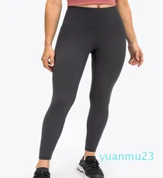 Polegadas Alinhar Legging de Yoga Feminina esportes calças de fitness elásticas altas macias cintura alta elevador de quadril