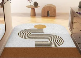Tappeti Stile nordico semplice geometrico astratto tappetino per la casa impermeabile e antiscivolo tappetino ad anello in seta tappetino7683113