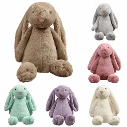 Plush Dolls 30cm Stuffed Long Ear Rabbit Soft Plush Toys Sleeping Cute Bunny Cartoon Animal Dolls Children Baby Birthday Gift 230427