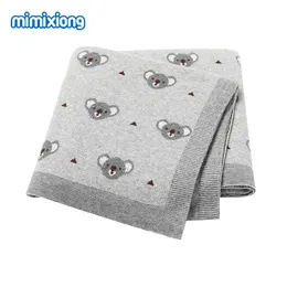 Koce Zakręcające koce dziecięce Urodzone 100%bawełnianie dzianiny dla dzieci Dziewczyny Dziewczyny Swaddle Wrap Akcesoria 100*80CM Toddler Dzieci rzucają kołdry 230427