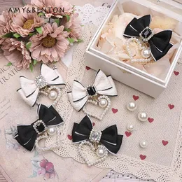 Women's Japanese Style Sweet Cute Hair Clip Pearl Heart Exquisite Hairwear Female Side A Pair Of Hairclips Accesorios