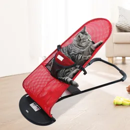 Tapetes para gatos, cadeira de balanço, cama para cães e gatos, primavera, reclinável, portátil, ninho dobrável, casa confortável, ninho para animais de estimação, suprimentos para cães