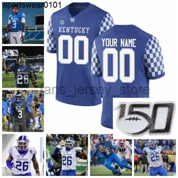 NCAA Kentucky Wildcats Koleji Futbol Formaları 1 Lynn Bowden Jr. 3 Terry Wilson 26 Benny Snell Jr. 8 Danny Clark Asim Rose Jr.