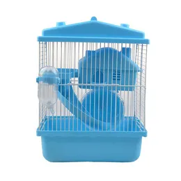 Kafes Plastik Pet Küçük Hayvan Hamster Çift Katmanlı Evcil Hayvan Oyuncak Evcil Hayvan Hamster Malzemeleri 23x17x30 Cm
