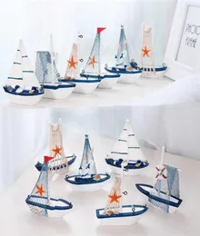 Marine Nautical Creative Sailboat Mode Room Decor Figurer Miniatyres Mediterranean Style Ship Small Boat Ornament 2201112903947