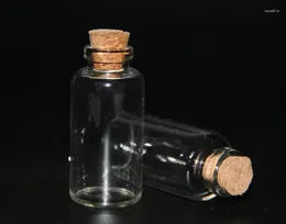 Flaskor 20st 24 60mm 15 ml litet glas önskan med klar korkproppar små injektionsflaskor burkar containrar meddelande driftning