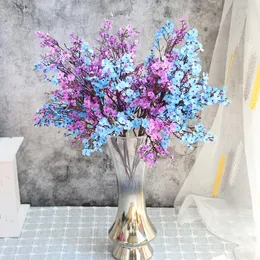 Dekorativa blommor 50 cm vitrosa siden faux baby andedräkt blommor konstgjort tyg blumen hem vas dekoration bröllop dekor falsk falsk flor