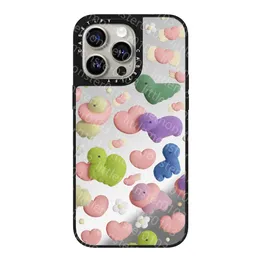 Mirror05-Cell Phone Cases CaseTify Srockproof Mirror Phone Case for iPhone 15 Pro Max 15 14 13 12 11 Pro X XS Max 7 8 14 15 Plus Soft Back Cover