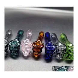 Tubos de fumantes Pyrex Glass Oil Burner de alta qualidade Skl Hand Hand Pipe 4 polegadas 26g Peso Tobacco Herb Dry for Howahs Bong Drop Dhmyk