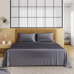 Ego 3pcs Soğutma Bambu Sayfaları Seti, 16 inç derinliğinde cebli ipeksi yatak çarşafları, beyaz, ikiz