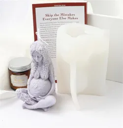 3D-Andachtsform „Mutter Erde“-Statue, handgefertigt, Silikon, Gaia-Göttin, Kerzenornament, Bild einer schwangeren Frau, Heimdekorationsform 2204868810