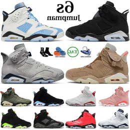 Bugi turystyczne buty do koszykówki dla mężczyzn Kobiety Jumpman 6 Metalowe srebrne Georgetown Red Oreo unc biały północne granatowa brytyjska khaki oliwna męska