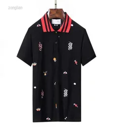 2022 designer stripe polo shirt t shirts snake polos bee floral embroidery mens high street fashion horse polo tshirt ggity size m3203158