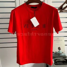 Diseñador Tamilla de lujo para hombres Luxury Red Rojo Negro Estampado Camisas de manga corta Top Tops Top Size Asian S-XXL