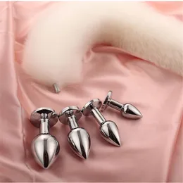 Anal Toys Sexig svans med avtagbar smidig beröringsmetall Prostata Massager Anal Butt Plug Sex Toys For Fetish Cosplay Flirt Accessories 230426