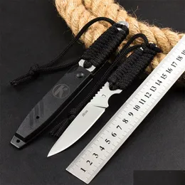 Camping Hunting Knives Est Kizlyar Igla Small Fixed Tactical Knife 65X13 High Carbon Stainless Steel Blade Paracord Handle Outdoor C Dh54E