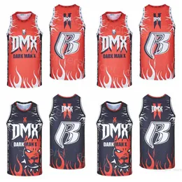 Film DMX Dark Man x Jerseys film Basketball Flesh of My Flesh Blood for Sport Fan Szyged Team Retro Pullover High School oddychająca koszula Hiphop Summer