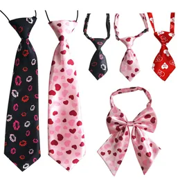 Accessories 60pcs Valentine's Day Pet Accessories PInk Love Pet Dog Neckties Bowties Collar large dog Pet Cat Dog Holiday Grooming products