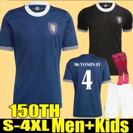 3xl 4xl 23 24 Skottland 150 -årsjubileum Soccer Jerseys Blue Special Edition Home 2023 2024 McGinn Robertson Football Shirt 23 24 Uniforms Men Kid Kit Uniform