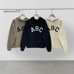 dhgate essentialhoody säsong 7 herr hoodies korrekt version abc hoodie dimma flockade brev lösa mäns och kvinnors topp