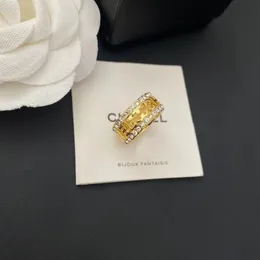 Novo design de luxo premium canal moda anel jóias finas presentes de aniversário e natal para casais 665