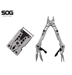 SOG SYNC II Multitool Belt Buckle EDC Tactical Survival Outdoor Gadgets Tång Knivflaskan Öppnar Skruvmejsel Skiftnyckel SCISSORS4789334