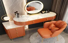 드레싱 테이블 침실 메이크업 테이블 스토리지 캐비닛 홈 가구 침실 vantiy를위한 거울 테이블 스툴 디자이너 LU2017525