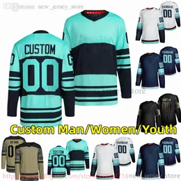 Custom S-6XL Movie College Hockey Wears Jersey Embroidery 7 Eberle 31 PhilippGrubauer 37 YanniGourde 10 MattyBeniers 17 JadenSchwartz 6 AdamLarsson Jerseys