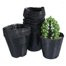 Planters 100pcs Plastic Flower Nursery Pots Plant Starters Flowerpot Seedlings Planter Containers For Home Garden Cultivation