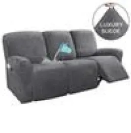 1 2 3 Seater Recliner Sofa Cover Elastic Allinclusive Massage Slipcover for Living Room Suede Lounger Armchair Couch 2111245903541