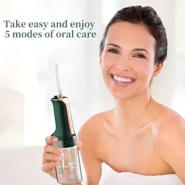 5-Gear Cordless Waterproof Dental Flosser: Luxury Powered Water Teeth Cleaner for Home & Travel - FDA Cleanred & Rechargeable!