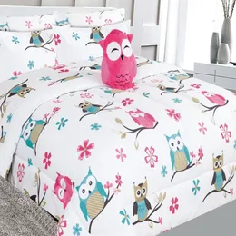 Bedding set full size 8pc owl 3 white firetruck complete bed in bag comforter with plushie toy friend and matching sheet set for kids bedro