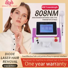 2000W Diode Laser Machine 808 Удаление волос 3 волны 755 808 1064 Ледяной безболезненный омоложение кожи для домашнего использования